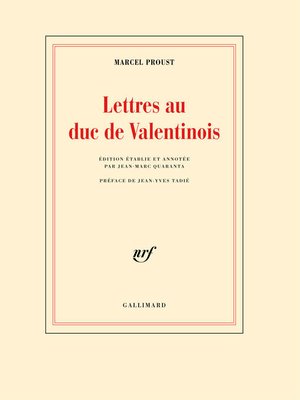 cover image of Lettres au duc de Valentinois